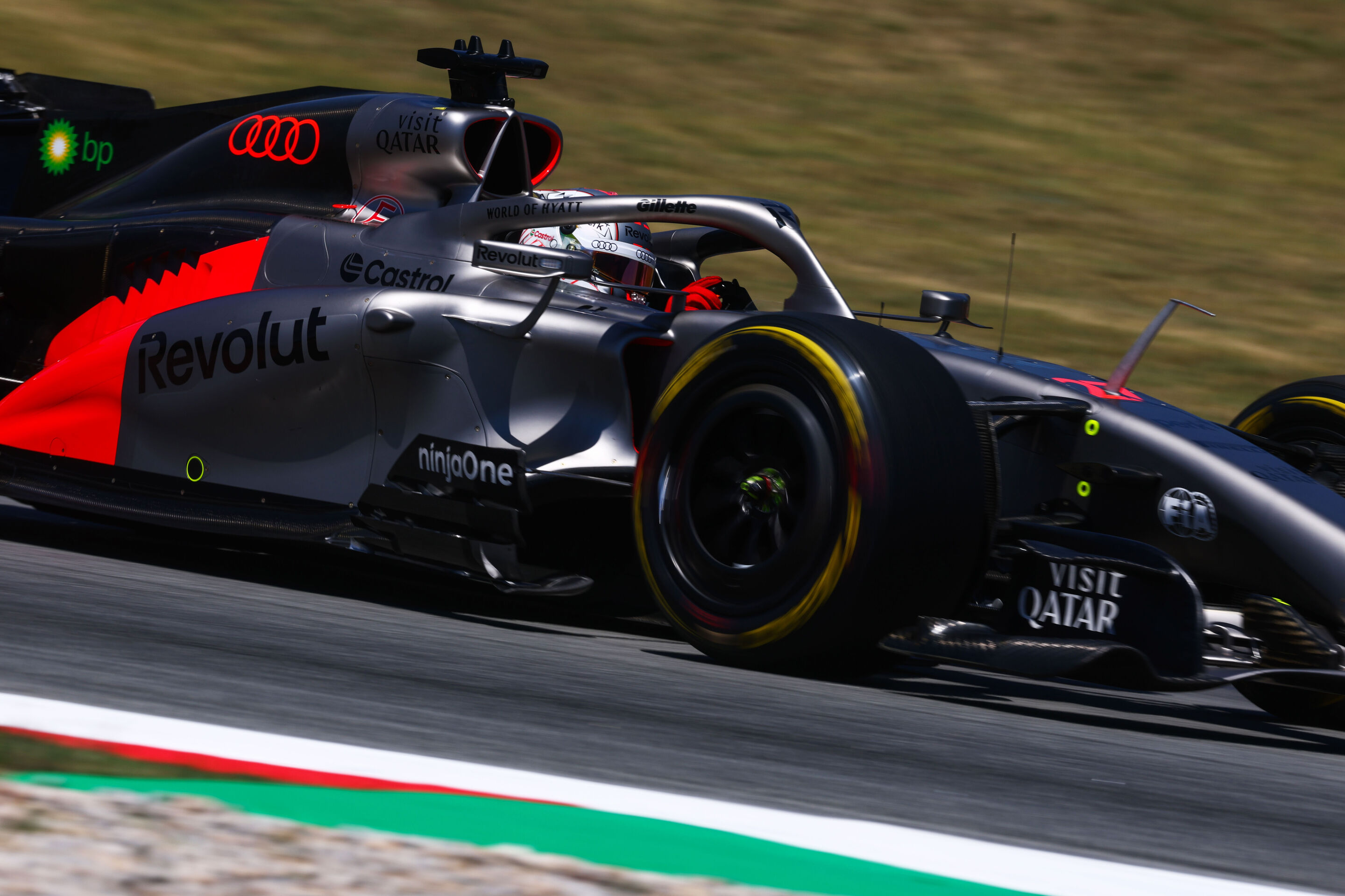 2026 Barcelona-Catalunya Grand Prix: Saturday - BARCELONA, SPAIN - JUNE 13: Nico Hulkenberg of Germany driving the (27) Audi F1 Team R26 on track during final practice ahead of the F1 Grand Prix of Barcelona-Catalunya at Circuit de Barcelona-Catalunya...