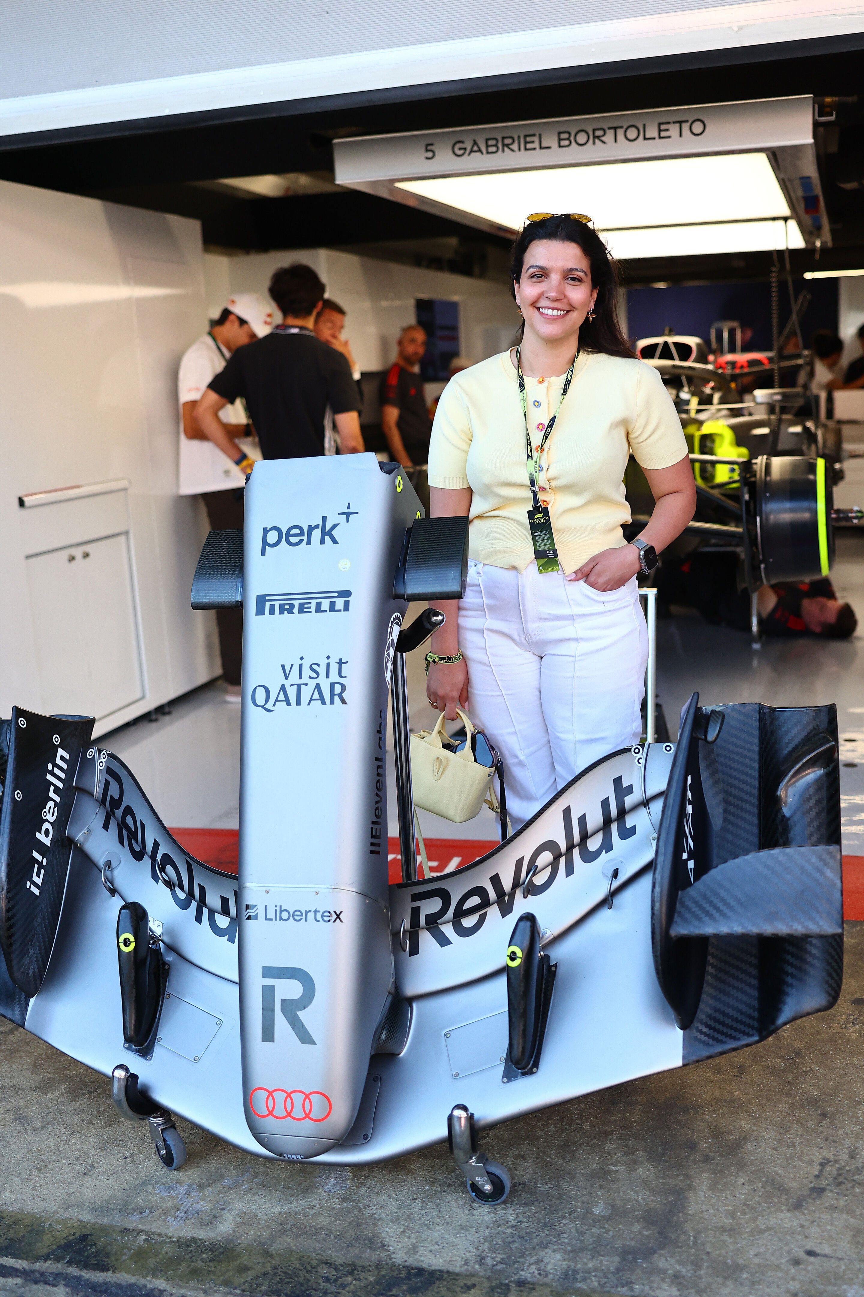 2026 Grand Prix de Barcelona - Guests - BARCELONA, SPAIN - JUNE 13: An Audi F1 Team guest in the Pitlane during qualifying ahead of the F1 Grand Prix of Barcelona-Catalunya at Circuit de Barcelona-Catalunya on June 13, 2026 in Barcelona, Spain. (Photo...