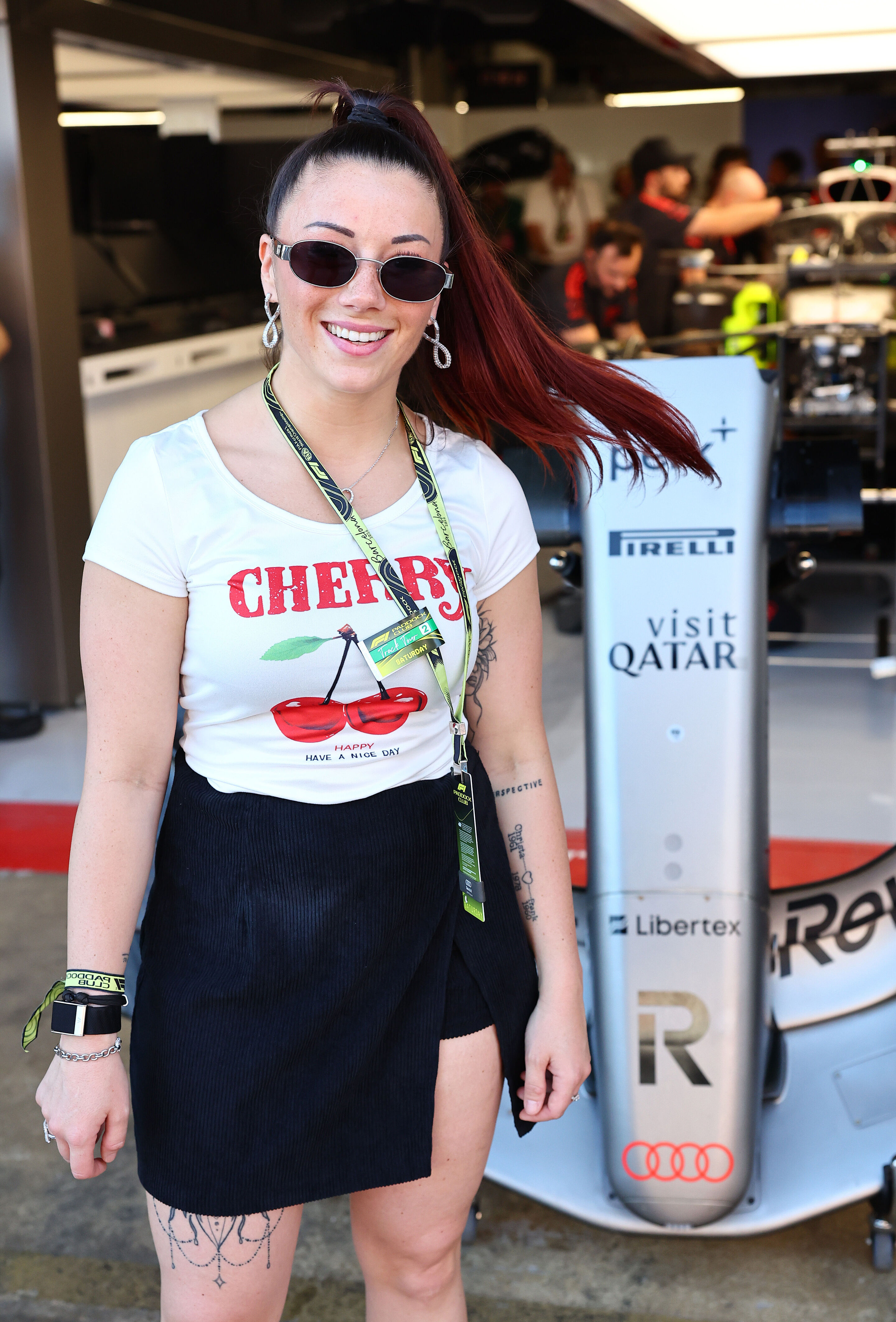 2026 Grand Prix de Barcelona - Guests - BARCELONA, SPAIN - JUNE 13: Carrie Schreiner, Team Ambassador for Audi F1 Team poses for a photo in the Pitlane during qualifying ahead of the F1 Grand Prix of Barcelona-Catalunya at Circuit de Barcelona-Catalunya...