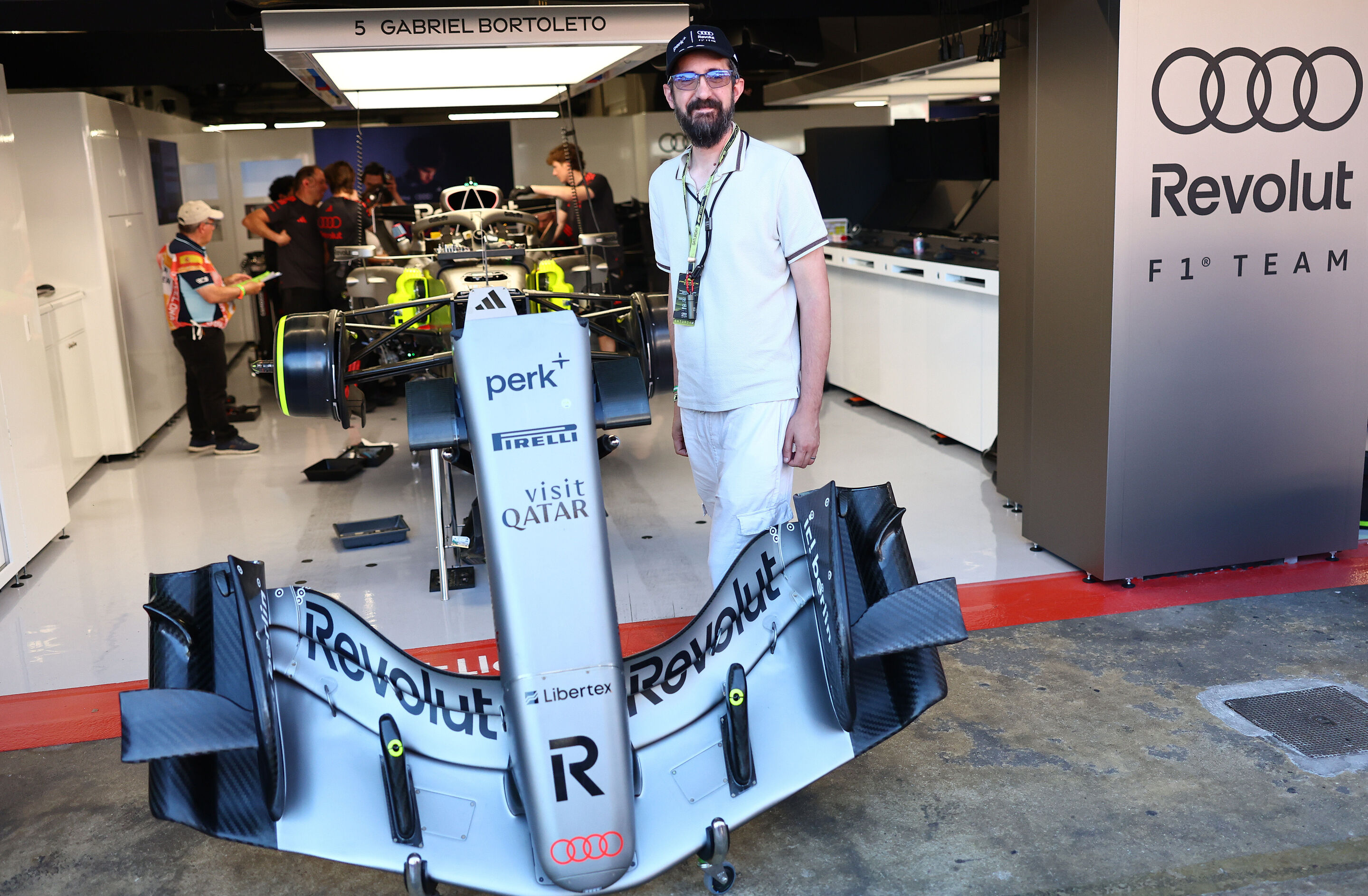 2026 Grand Prix de Barcelona - Guests - BARCELONA, SPAIN - JUNE 13: An Audi F1 Team guest in the Pitlane during qualifying ahead of the F1 Grand Prix of Barcelona-Catalunya at Circuit de Barcelona-Catalunya on June 13, 2026 in Barcelona, Spain. (Photo...