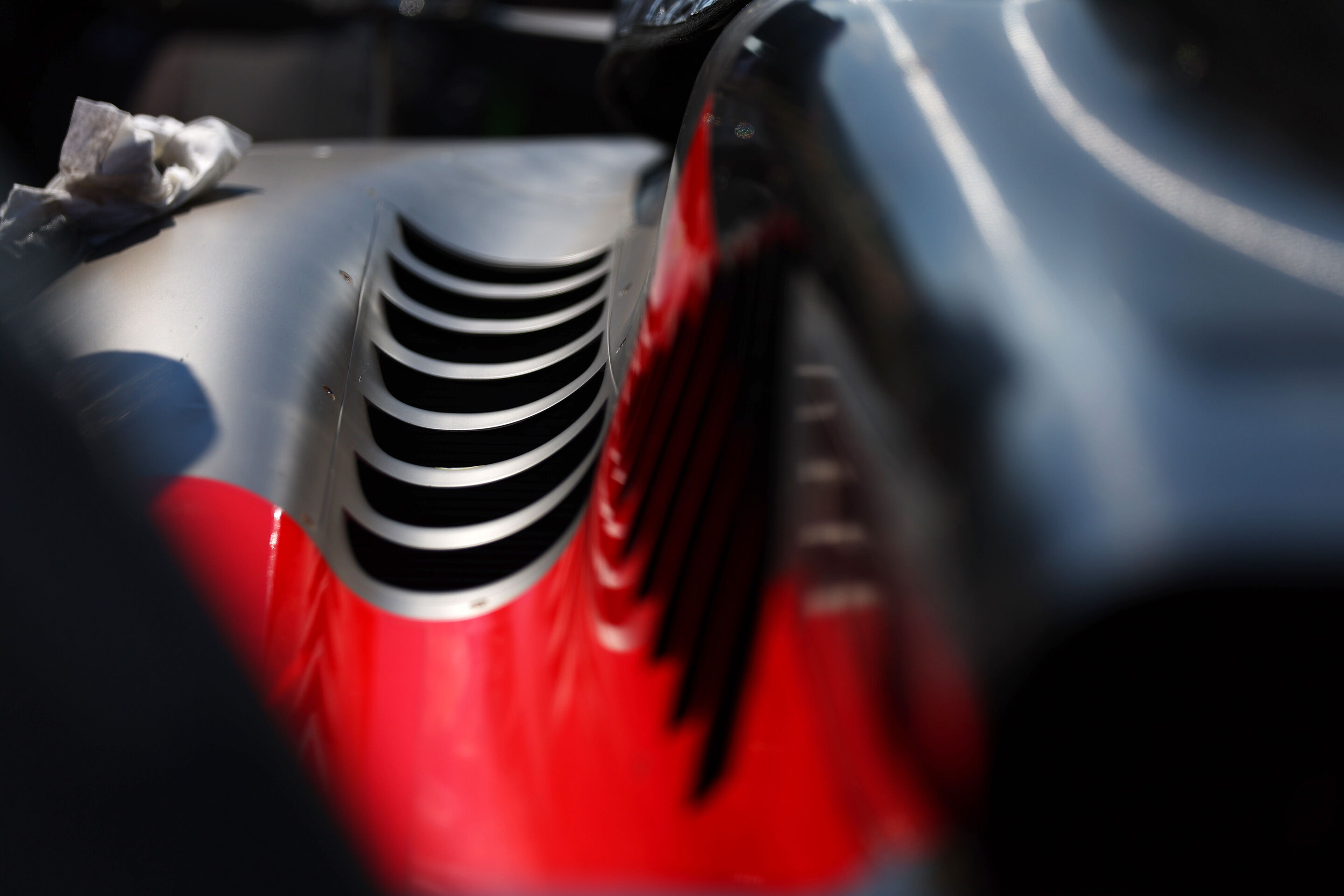 2026 Austrian Grand Prix - Sunday - SPIELBERG, AUSTRIA - JUNE 28: A detailed view of the cooling louvres of the Audi F1 Team R26 during the F1 Grand Prix of Austria at Red Bull Ring on June 28, 2026 in Spielberg, Austria. (Photo by Andy Hone/LAT Images)