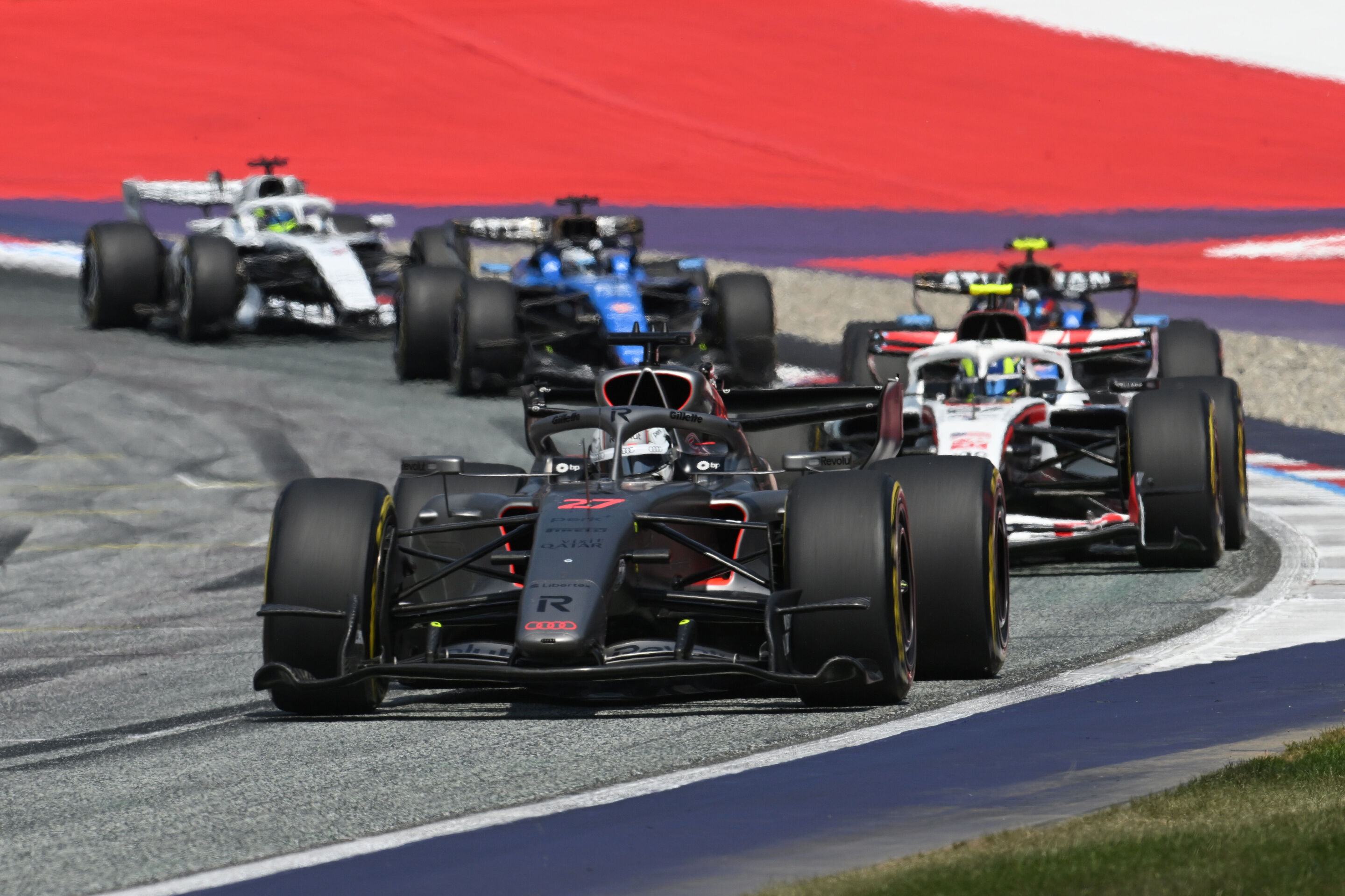2026 Austrian Grand Prix - Sunday - SPIELBERG, AUSTRIA - JUNE 28: Nico Hulkenberg of Germany driving the (27) Audi F1 Team R26 on track during the F1 Grand Prix of Austria at Red Bull Ring on June 28, 2026 in Spielberg, Austria. (Photo by Manuel Eletto/LAT...