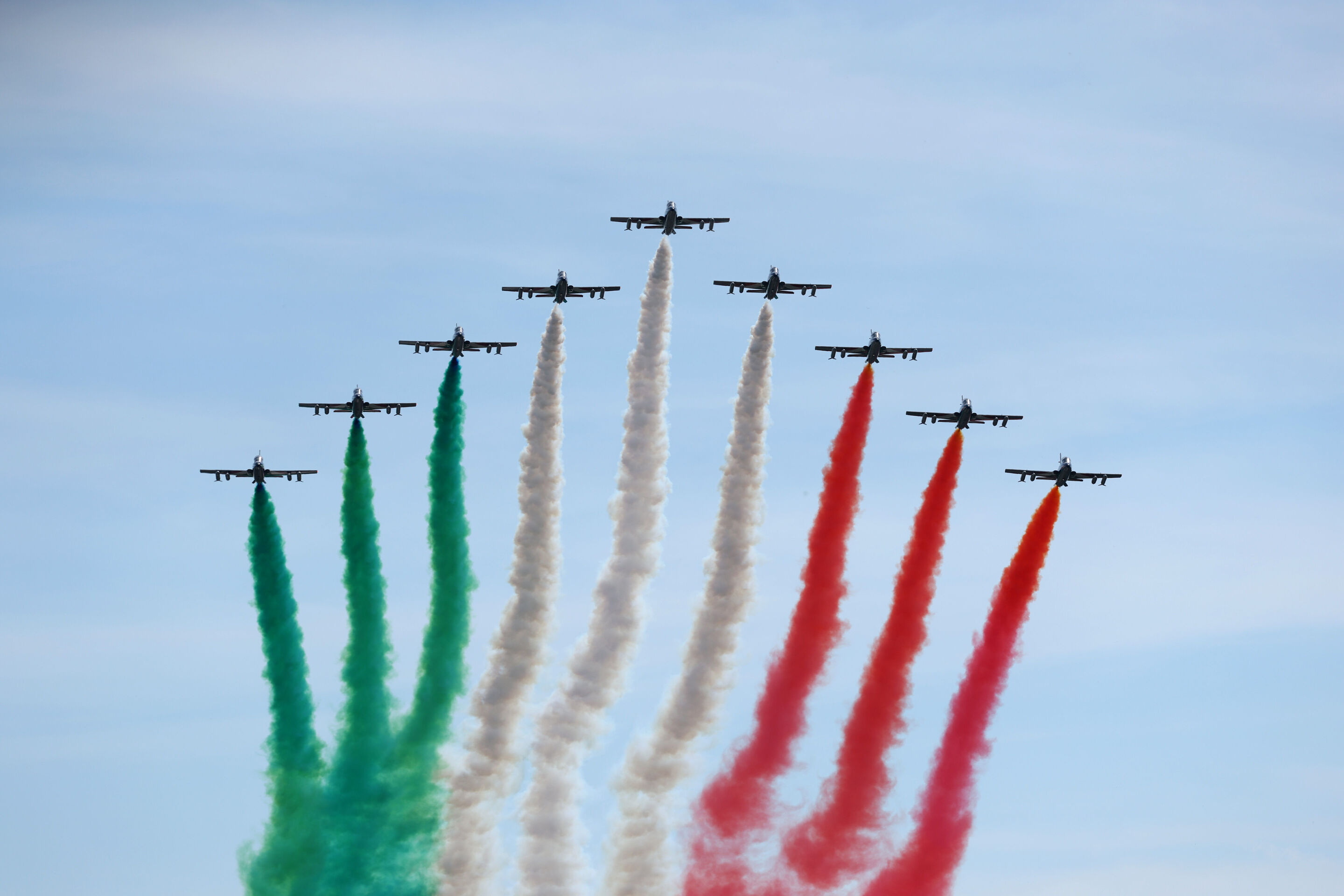 2234127551 - MONZA, ITALY - SEPTEMBER 07: A flyover shows the flag of Italy prior to the F1 Grand Prix of Italy at Autodromo Nazionale Monza on September 07, 2025 in Monza, Italy. (Photo by Clive Rose/Getty Images)