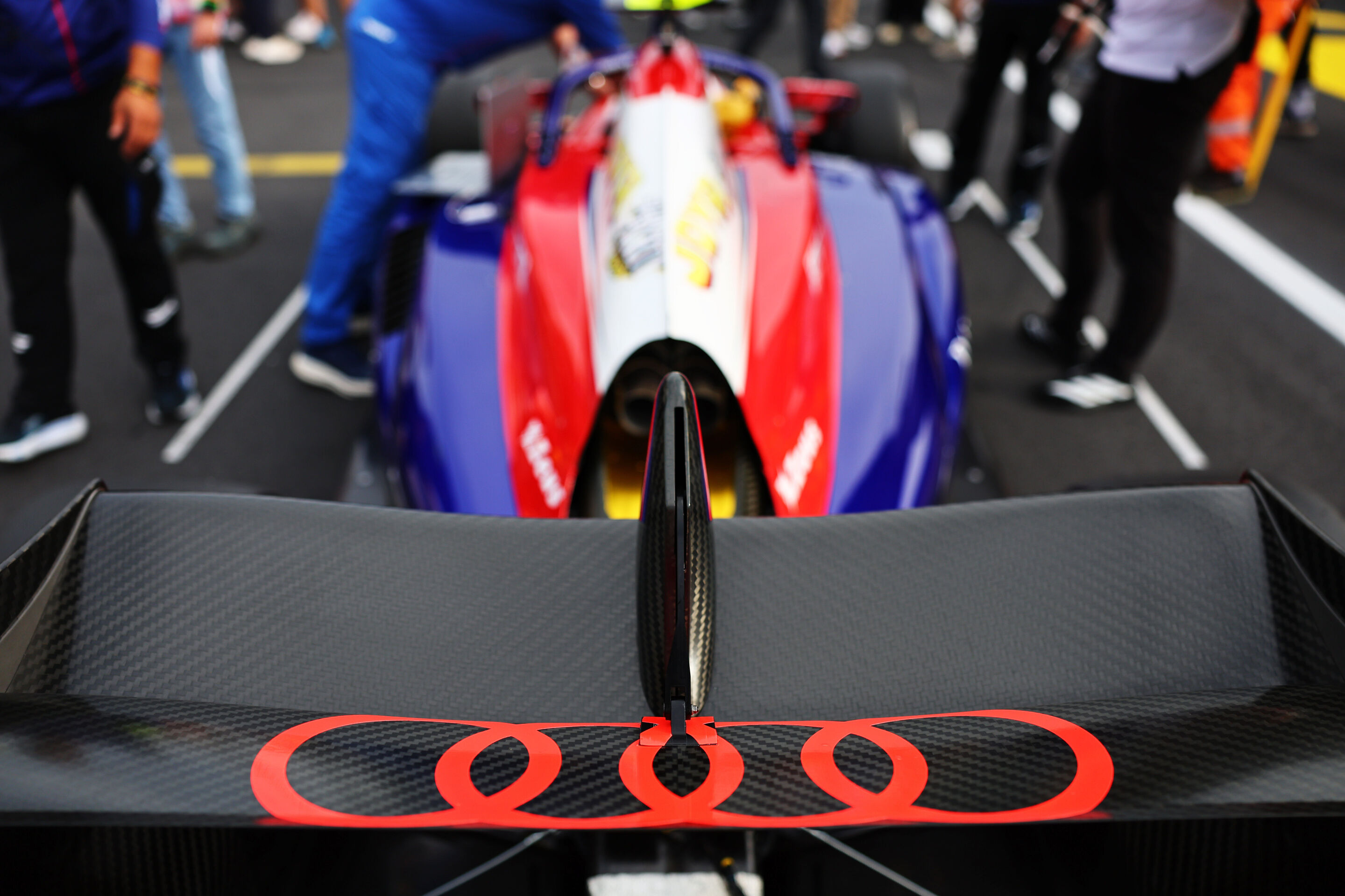 2026 Italian Grand Prix - F3 - MONZA, ITALY - SEPTEMBER 05: Freddie Slater of Great Britain, Audi F1 Team and TRIDENT (5) on the grid during the Round 8 Monza Sprint race of the Formula 3 Championship at Autodromo Nazionale Monza on September 05, 2026...