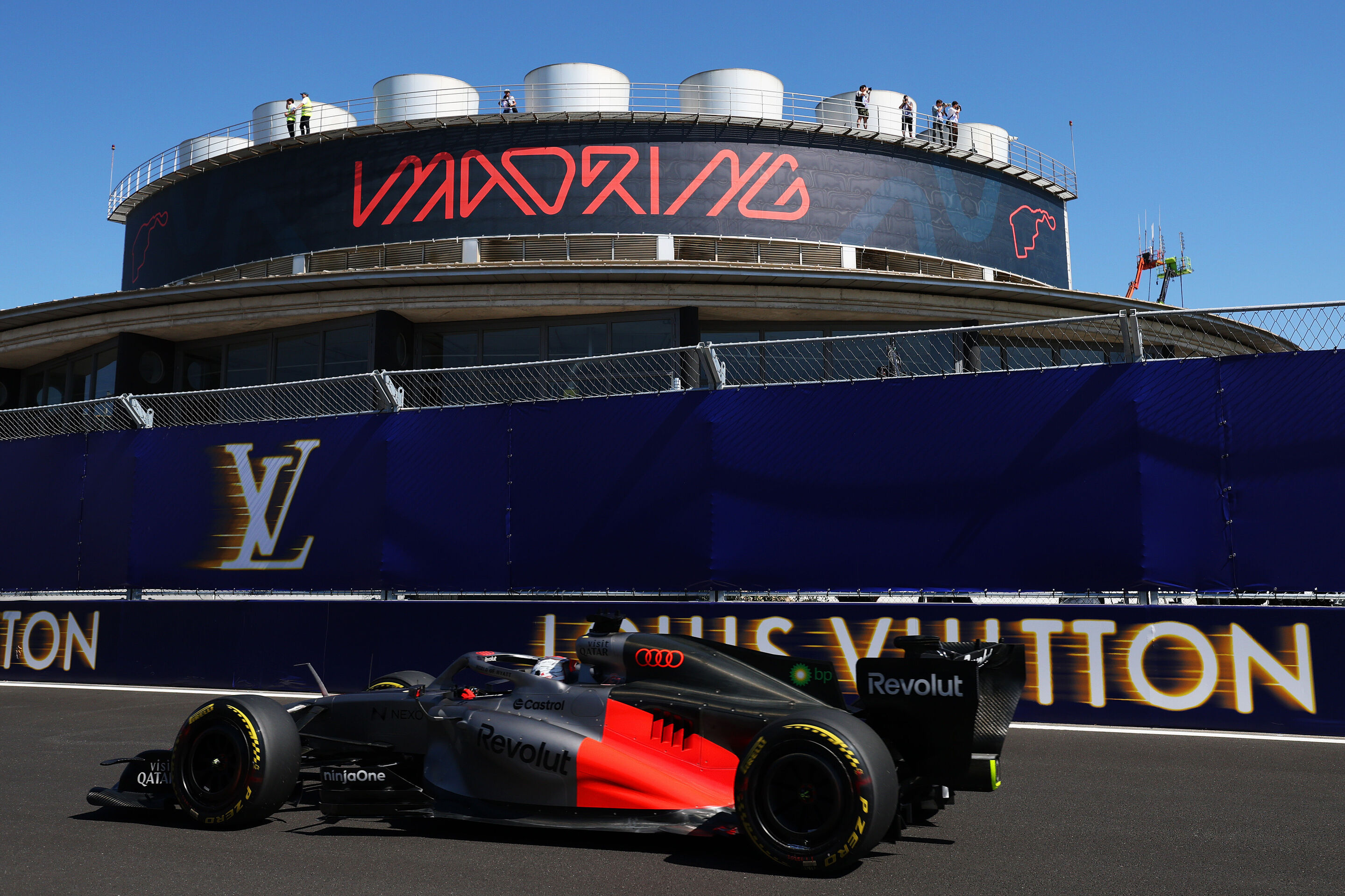2026 Spanish Grand Prix - Saturday - MADRID, SPAIN - SEPTEMBER 12: Nico Hulkenberg of Germany driving the (27) Audi F1 Team R26 on track during final practice ahead of the F1 Grand Prix of Spain at Madring on September 12, 2026 in Madrid, Spain. (Photo...