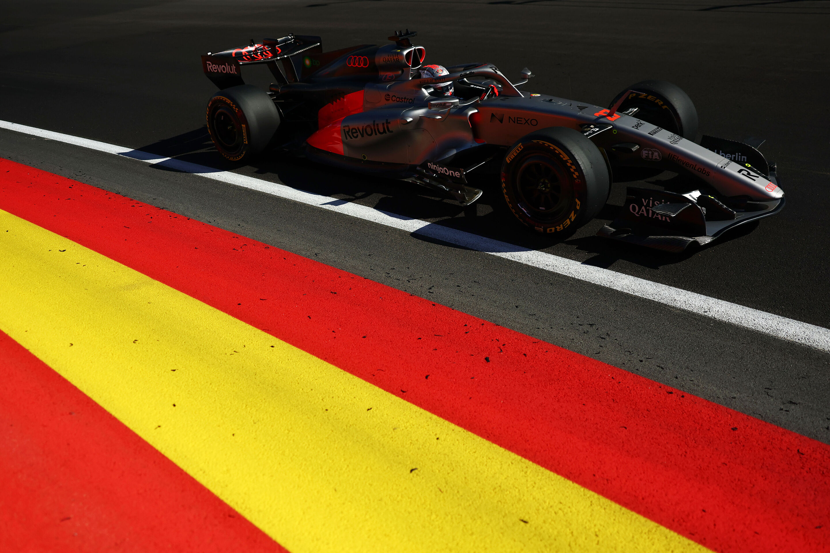 2026 Spanish Grand Prix - Saturday - MADRID, SPAIN - SEPTEMBER 12: Nico Hulkenberg of Germany driving the (27) Audi F1 Team R26 on track during final practice ahead of the F1 Grand Prix of Spain at Madring on September 12, 2026 in Madrid, Spain. (Photo...