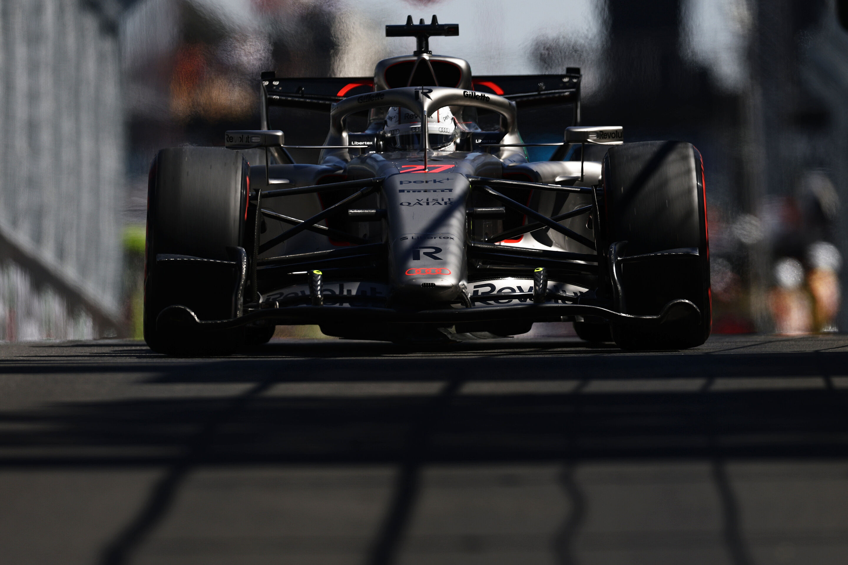 2026 Spanish Grand Prix - Saturday - MADRID, SPAIN - SEPTEMBER 12: Nico Hulkenberg of Germany driving the (27) Audi F1 Team R26 in the Pitlane during final practice ahead of the F1 Grand Prix of Spain at Madring on September 12, 2026 in Madrid, Spain....