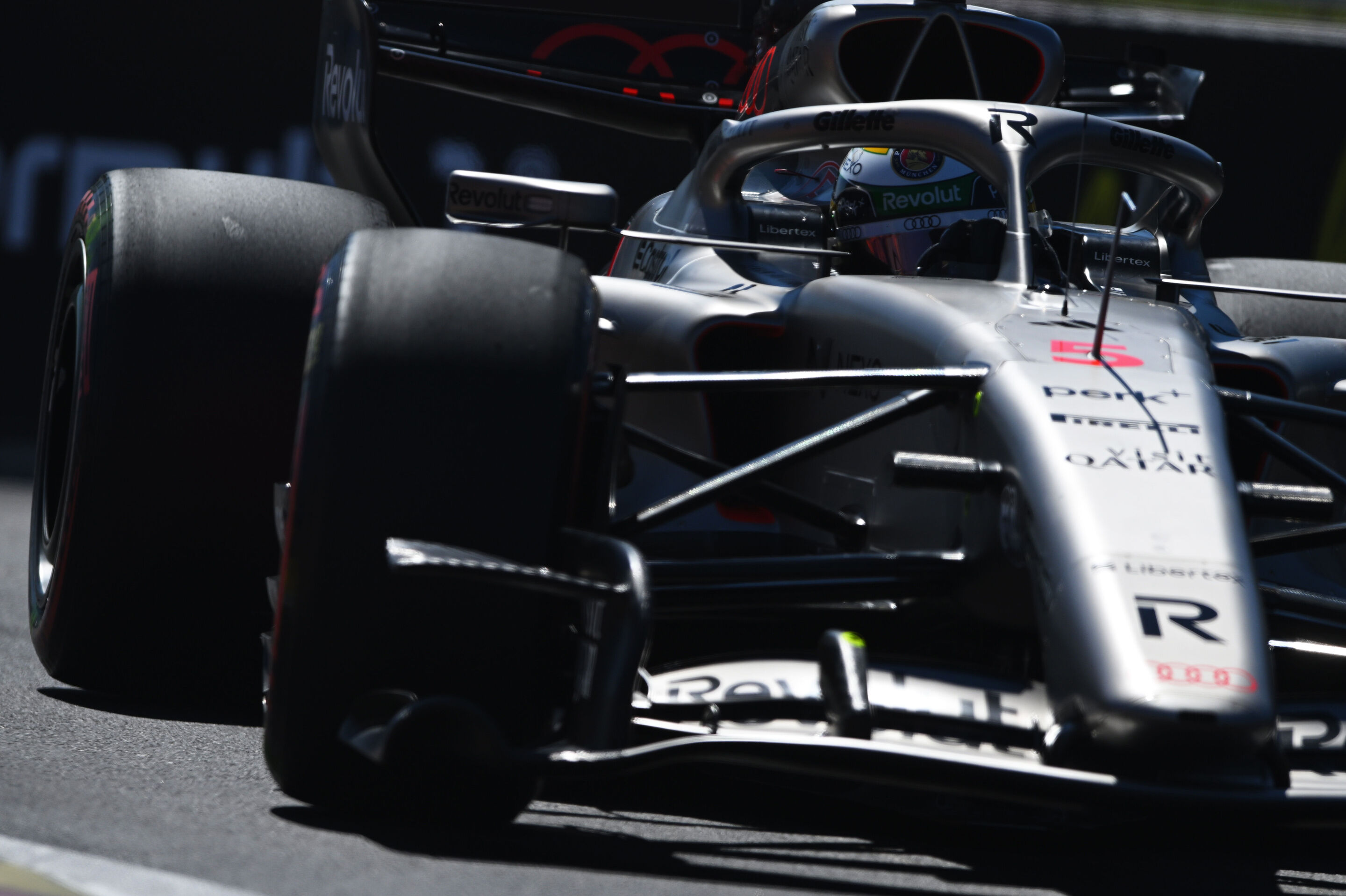 2026 Spanish Grand Prix - Saturday - MADRID, SPAIN - SEPTEMBER 12: Gabriel Bortoleto of Brazil driving the (5) Audi F1 Team R26 on track during final practice ahead of the F1 Grand Prix of Spain at Madring on September 12, 2026 in Madrid, Spain. (Photo...