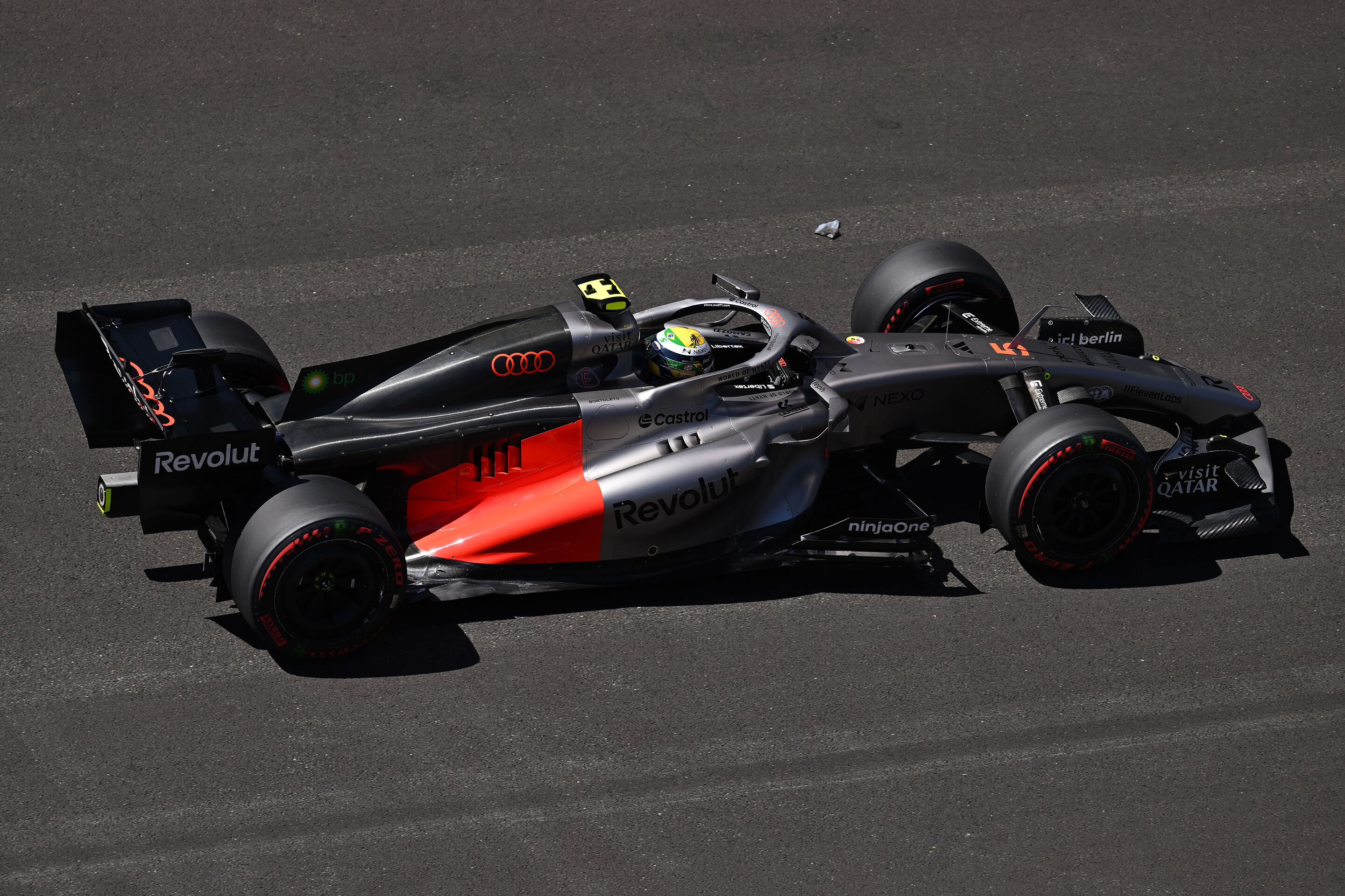 2026 Spanish Grand Prix - Saturday - MADRID, SPAIN - SEPTEMBER 12: Gabriel Bortoleto of Brazil driving the (5) Audi F1 Team R26 on track during final practice ahead of the F1 Grand Prix of Spain at Madring on September 12, 2026 in Madrid, Spain. (Photo...
