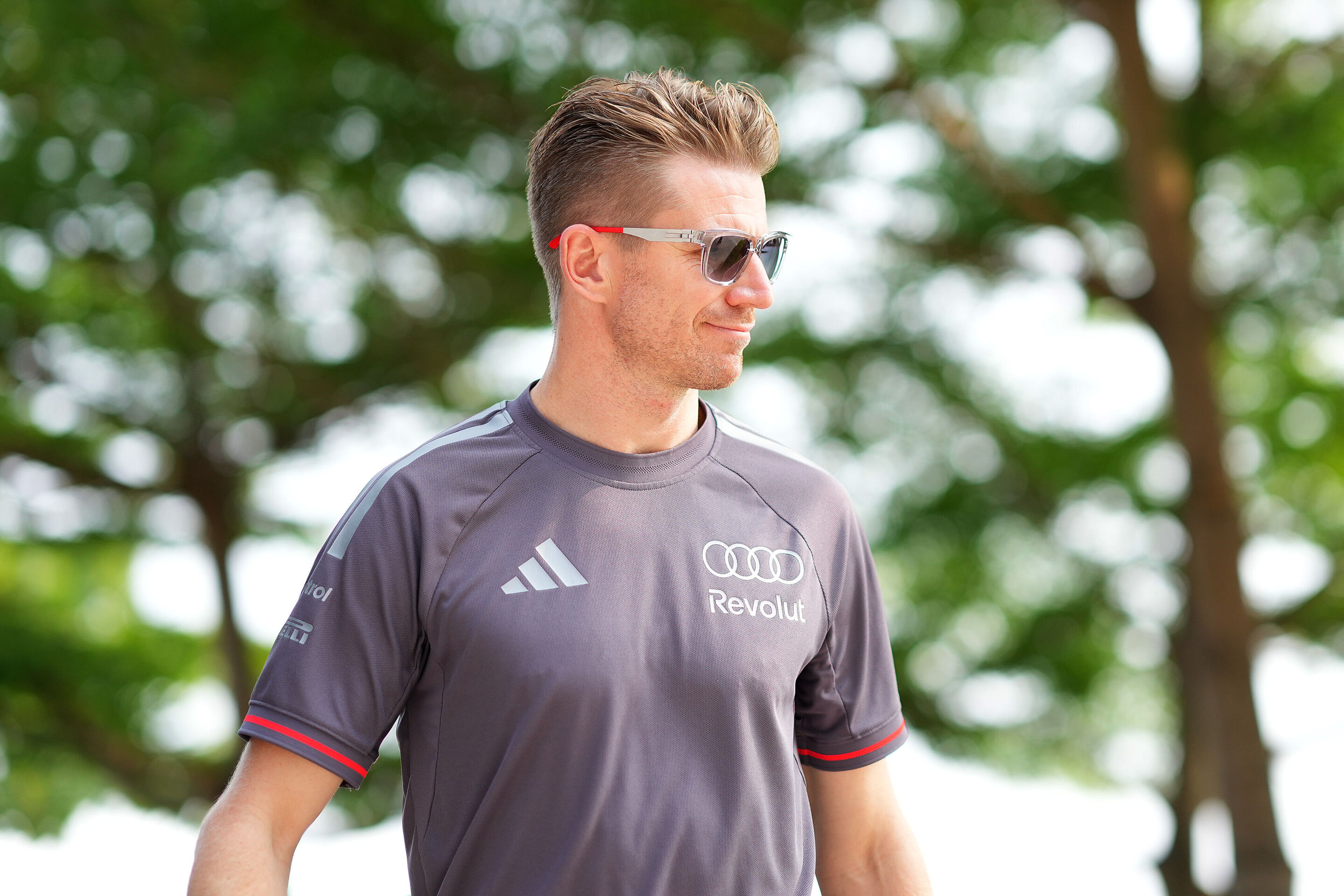 F1 Grand Prix of Bahrain in Malaysia - KUALA LUMPUR, MALAYSIA - OCTOBER 04: Nico Hulkenberg of Germany and Audi F1 Team arrives in the Paddock prior to the F1 Grand Prix of Bahrain in Malaysia at Sepang Circuit on October 04, 2026 in Kuala Lumpur, Malaysia....