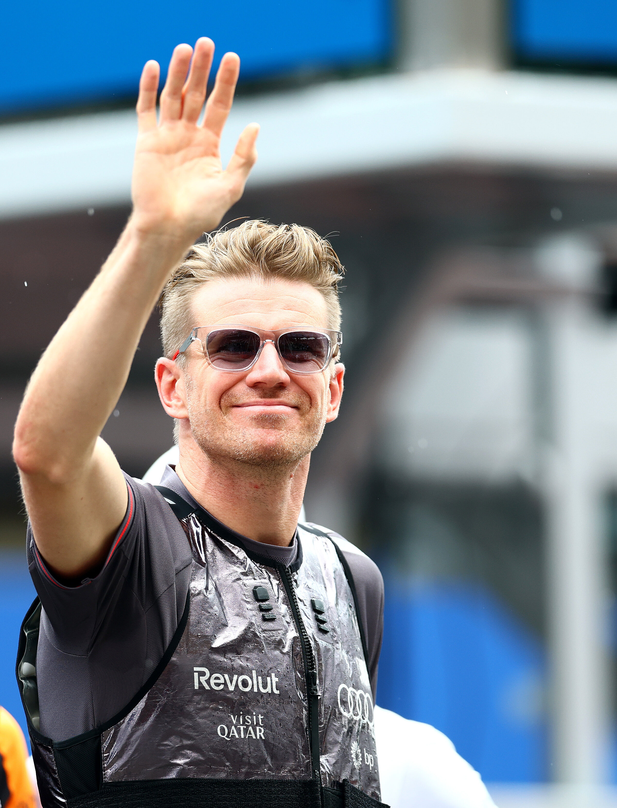 F1 Grand Prix of Bahrain in Malaysia - KUALA LUMPUR, MALAYSIA - OCTOBER 04: Nico Hulkenberg of Germany and Audi F1 Team waves on the drivers parade prior to the F1 Grand Prix of Bahrain in Malaysia at Sepang Circuit on October 04, 2026 in Kuala Lumpur,...
