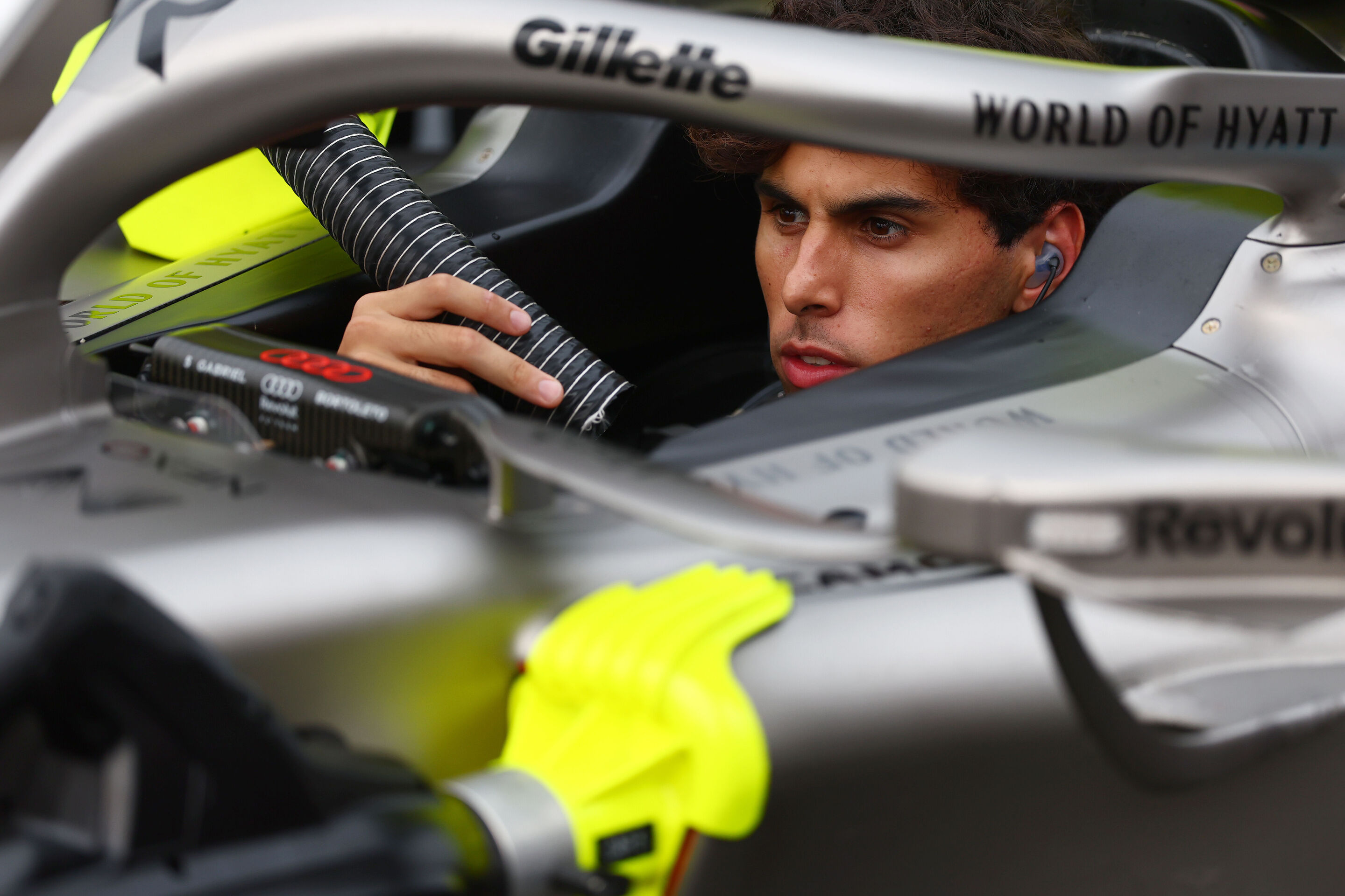F1 Grand Prix of Bahrain in Malaysia - KUALA LUMPUR, MALAYSIA - OCTOBER 04: Gabriel Bortoleto of Brazil and Audi F1 Team prepares to drive during the F1 Grand Prix of Bahrain in Malaysia at Sepang Circuit on October 04, 2026 in Kuala Lumpur, Malaysia....