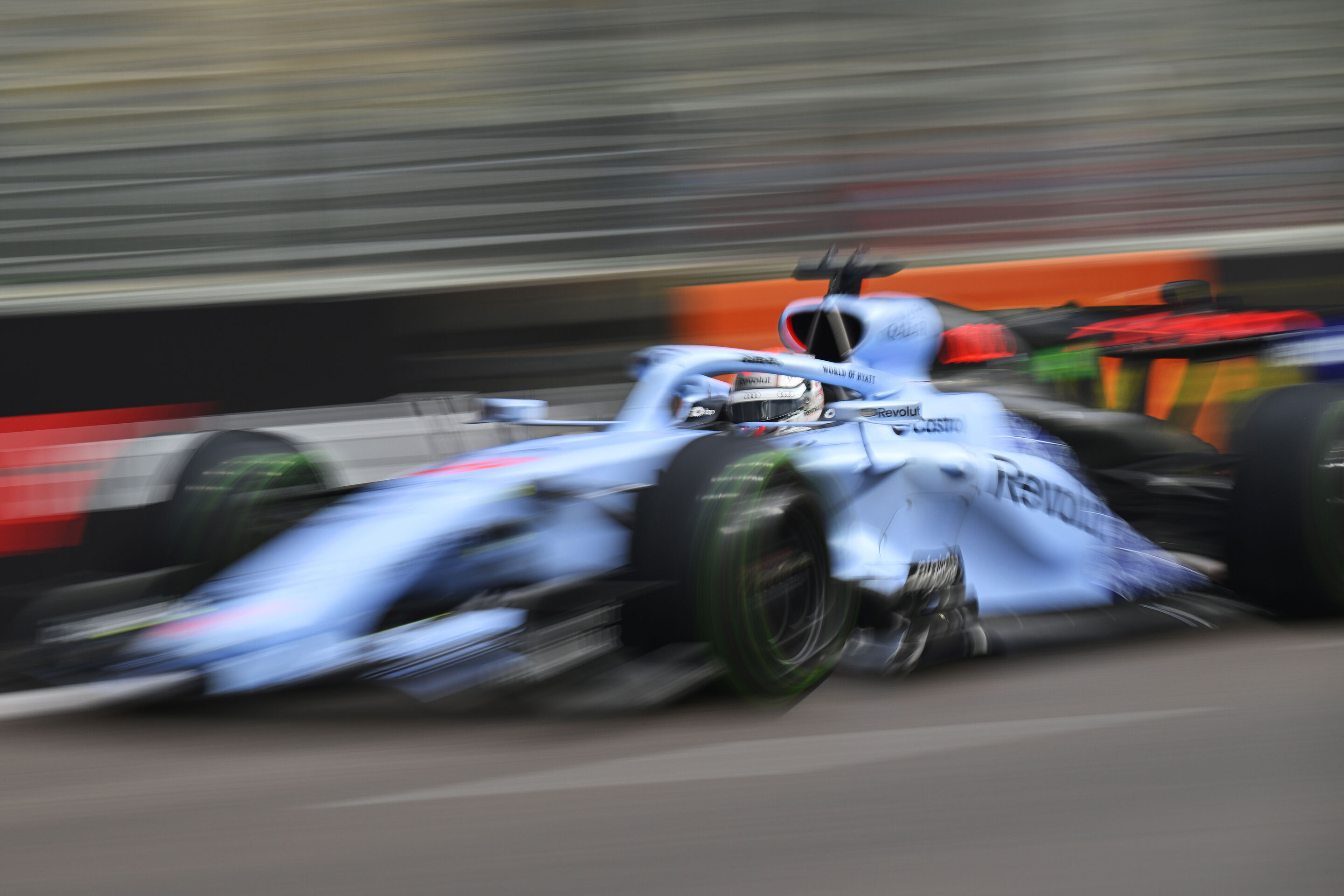 F1 Grand Prix Of Singapore - Sprint & Qualifying - SINGAPORE, SINGAPORE - OCTOBER 10: Nico Hulkenberg of Germany driving the (27) Audi F1 Team R26 on track during the Sprint ahead of the F1 Grand Prix of Singapore at Marina Bay Street Circuit on October...