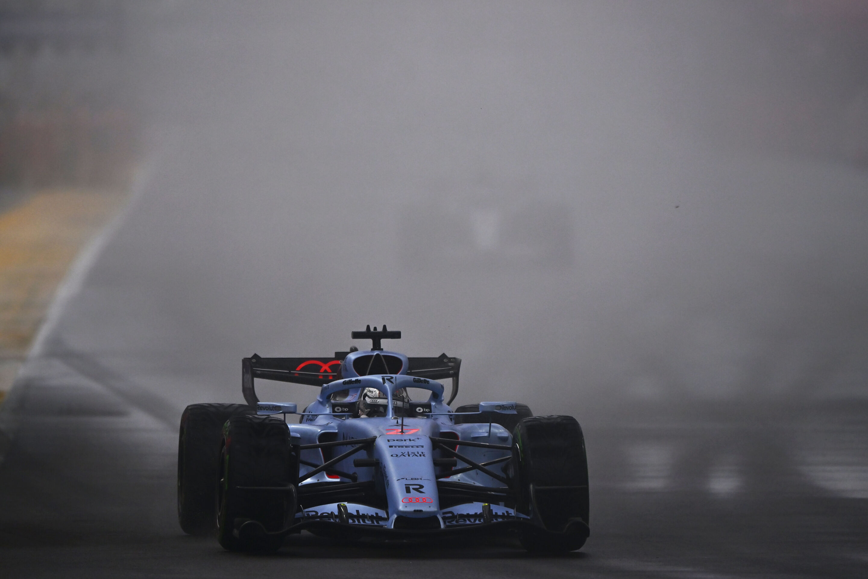 F1 Grand Prix Of Singapore - Sprint & Qualifying - SINGAPORE, SINGAPORE - OCTOBER 10: Nico Hulkenberg of Germany driving the (27) Audi F1 Team R26 on track during the Sprint ahead of the F1 Grand Prix of Singapore at Marina Bay Street Circuit on October...