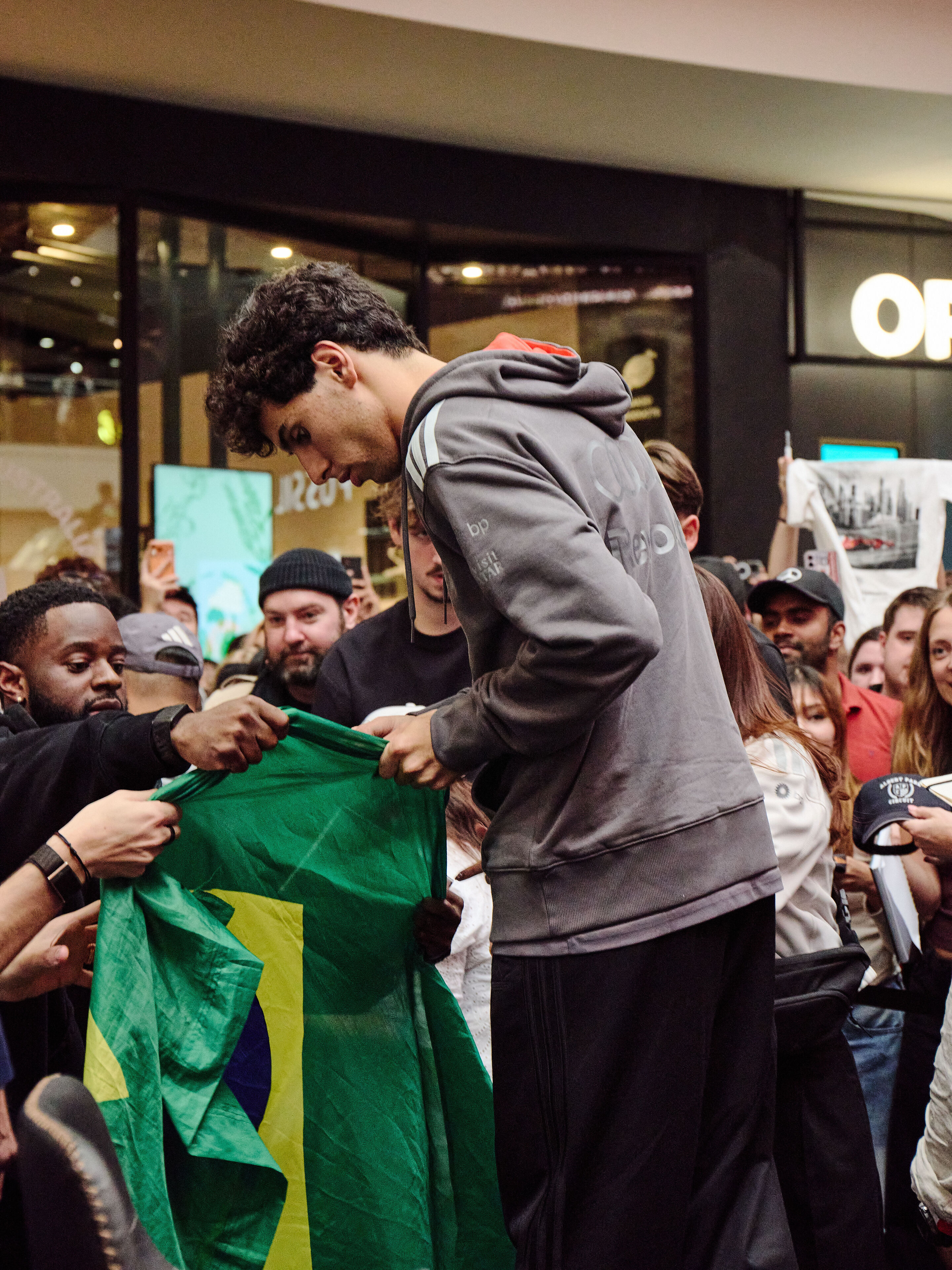 2026 Australian Grand Prix: Off-track activations - Gabriel Bortoleto adidas store appearance