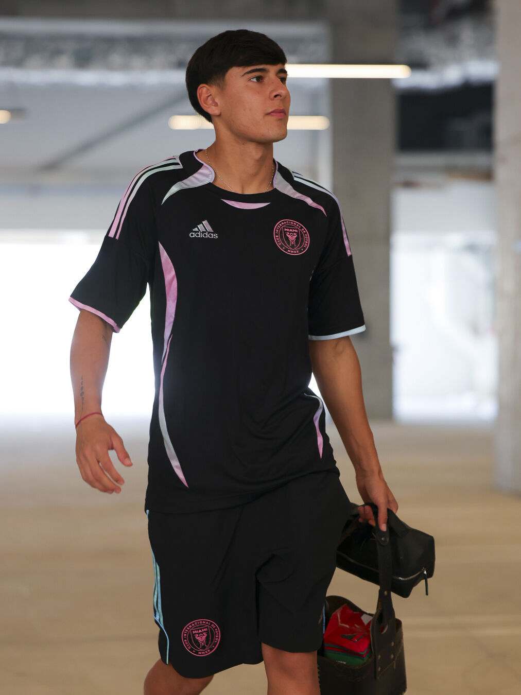 Inter Miami CF players arrive for gameday in limited-edition kit - Inter Miami CF players arrive for gameday in limited-edition kit, celebrating the Audi Revolut F1 Team x adidas Miami Collection
