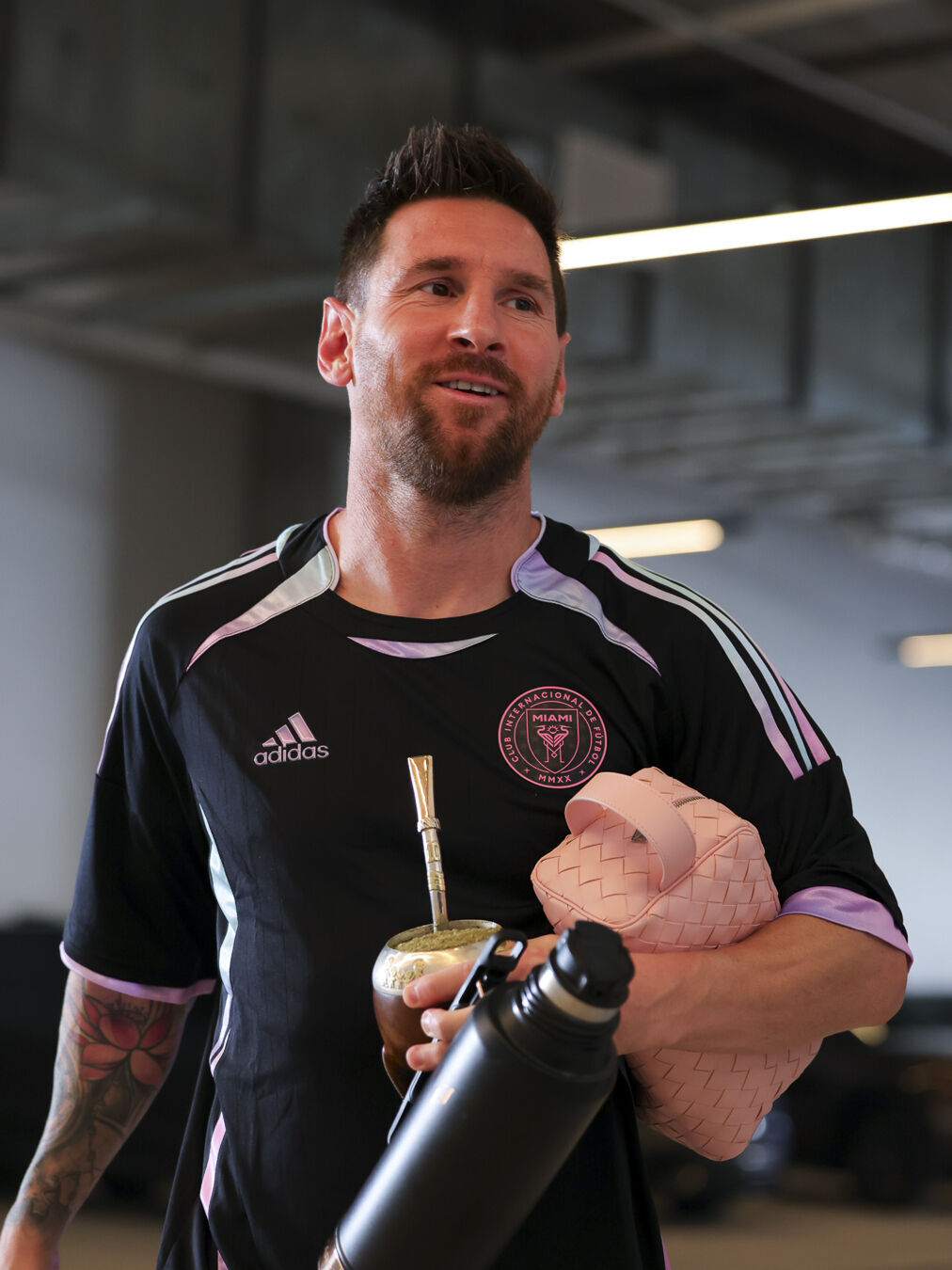 Inter Miami CF players arrive for gameday in limited-edition kit - Inter Miami CF players arrive for gameday in limited-edition kit, celebrating the Audi Revolut F1 Team x adidas Miami Collection