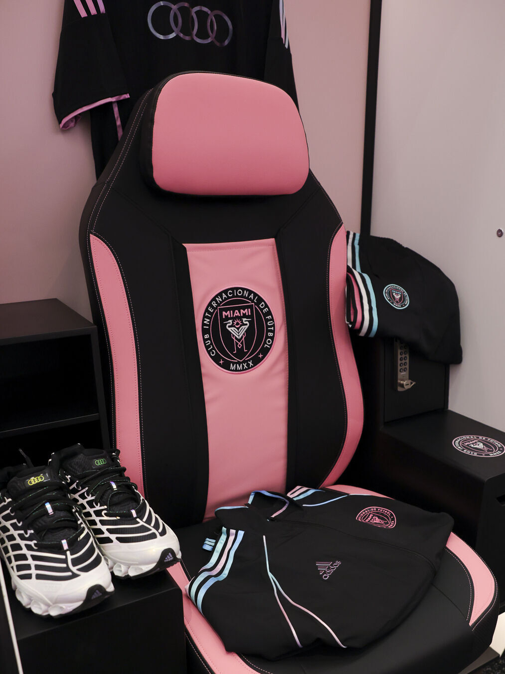 Inter Miami CF players arrive for gameday in limited-edition kit - Inter Miami CF players arrive for gameday in limited-edition kit, celebrating the Audi Revolut F1 Team x adidas Miami Collection