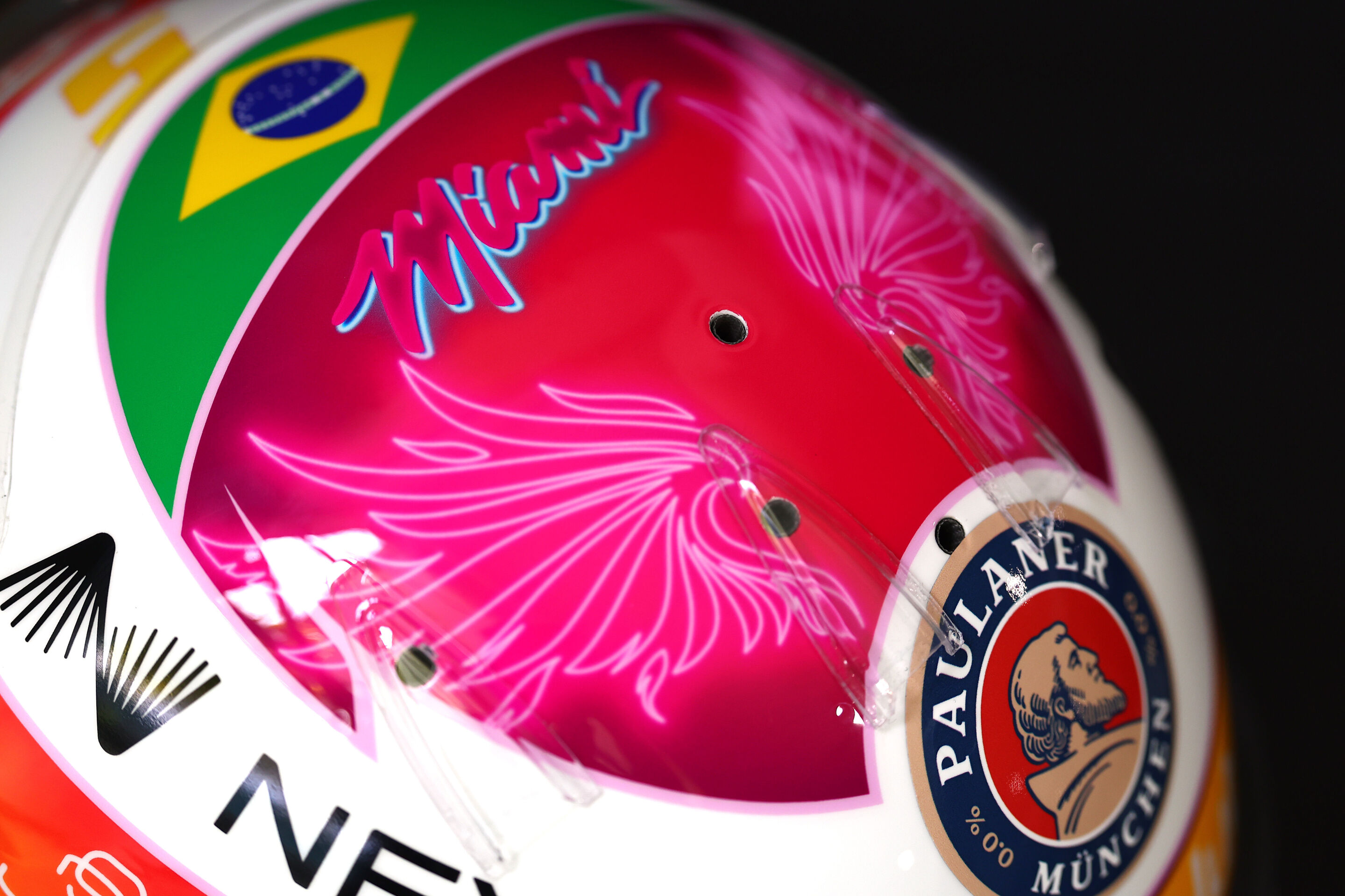 2026 Miami Grand Prix - Gabriel Bortoleto special edition helmet - 2026 Miami Grand Prix - Gabriel Bortoleto special edition helmet