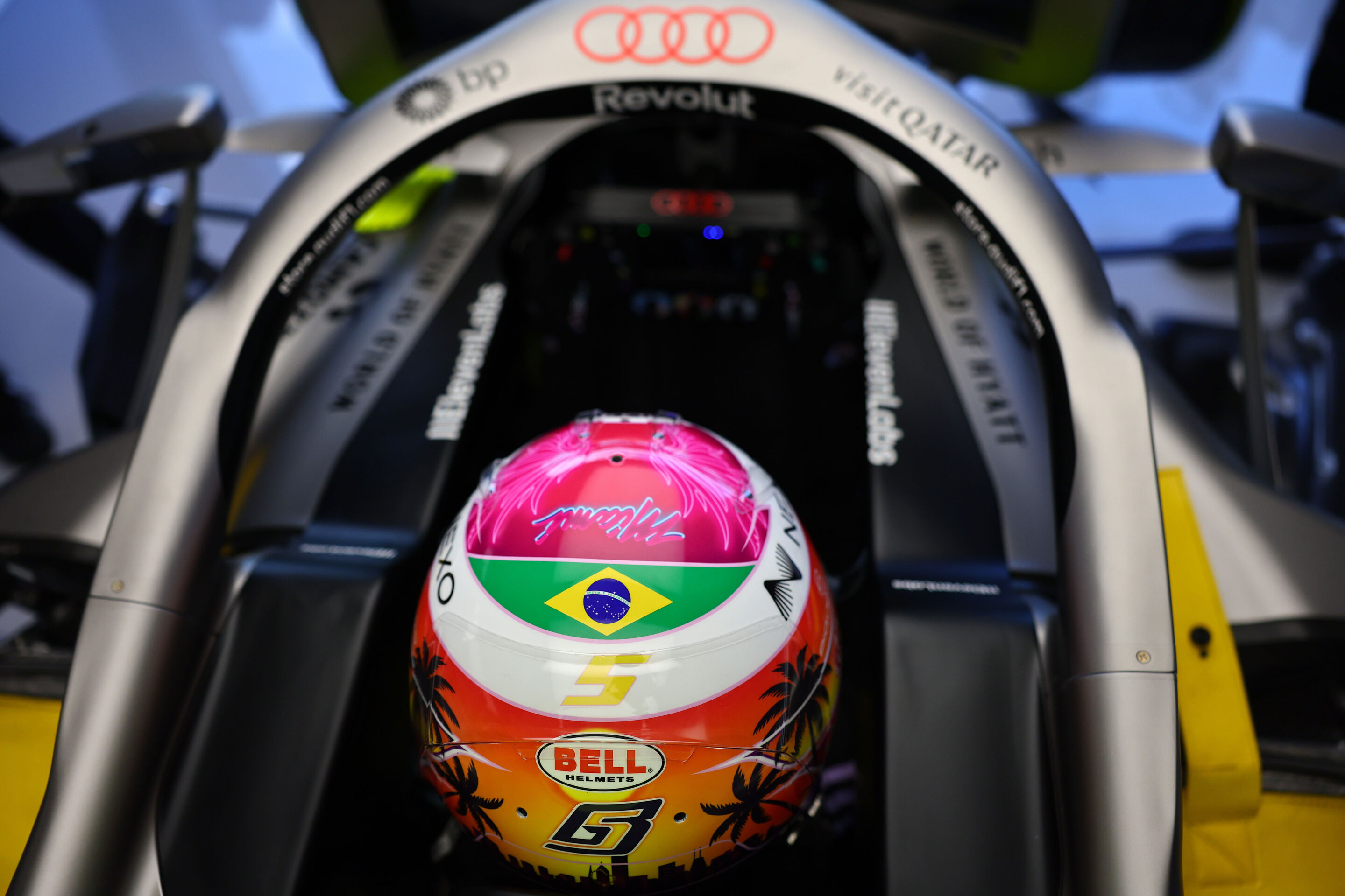 2026 Miami Grand Prix - Gabriel Bortoleto special edition helmet - 2026 Miami Grand Prix - Gabriel Bortoleto special edition helmet