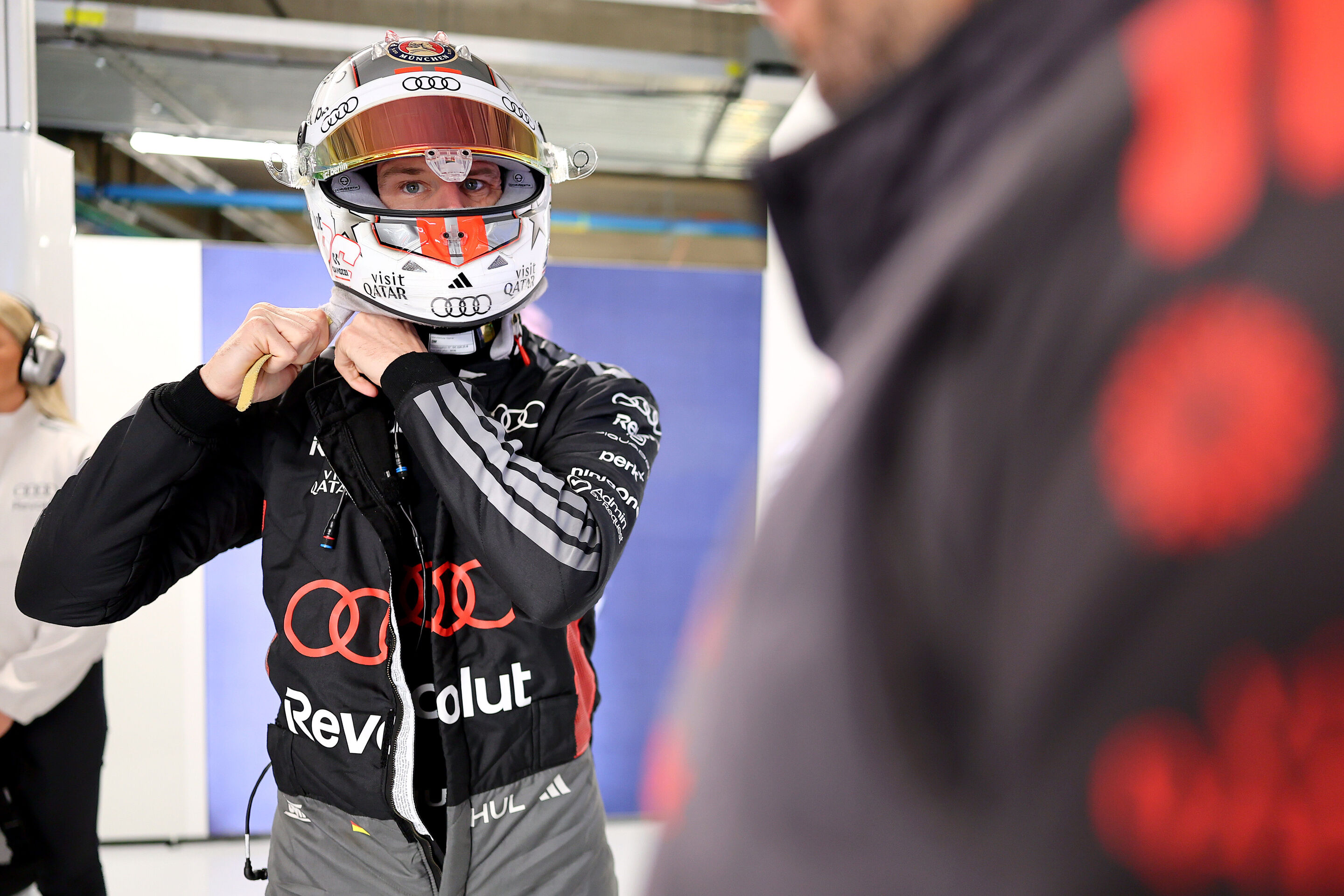 F1 Grand Prix of Canada - Sprint & Qualifying - MONTREAL, QUEBEC - MAY 23: Nico Hulkenberg of Germany and Audi F1 Team prepares to drive in the garage during qualifying ahead of the F1 Grand Prix of Canada at Circuit Gilles-Villeneuve on May 23, 2026...