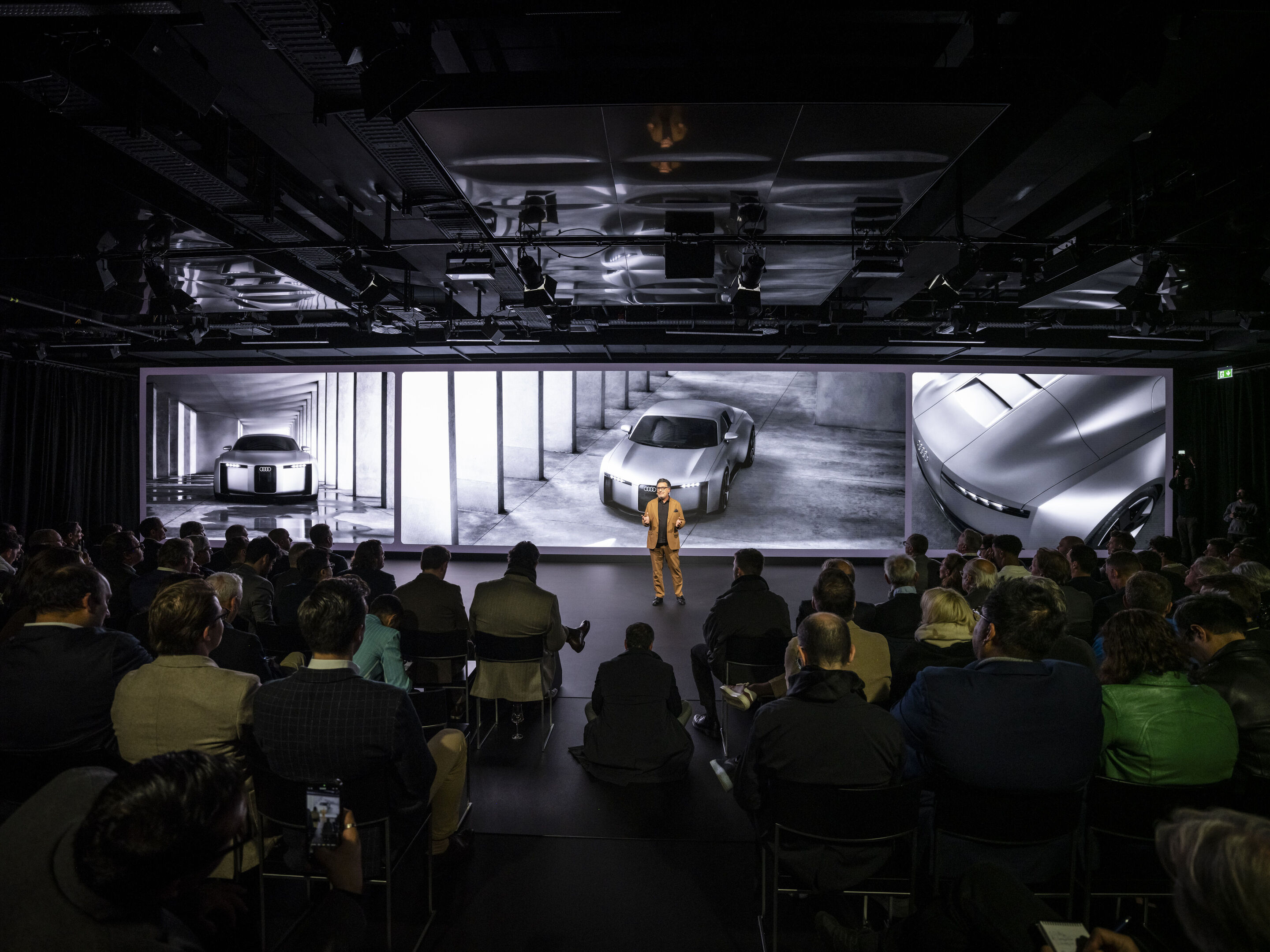 Audi unveils design for Formula 1 - Chief Creative Officer Massimo Frascella at the reveal event “Audi One” in Munich, November 12, 2025